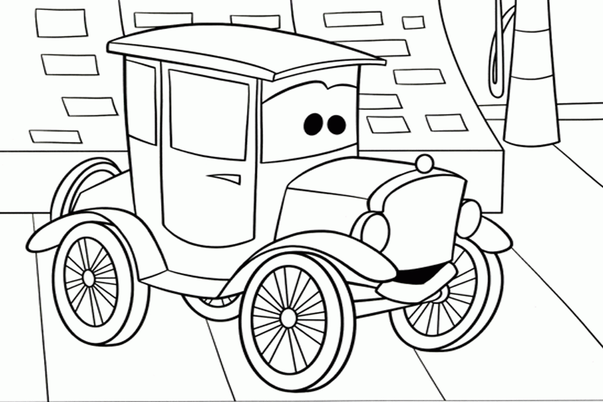 Plansa de colorat cu Cars pixar 146 53